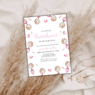 Candy Valentine Little Sweetheat Baby Shower Invitation