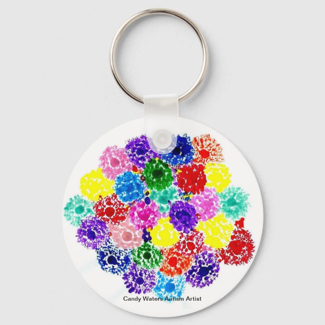 Candy Waters Autism Artist Key Ring (Front)