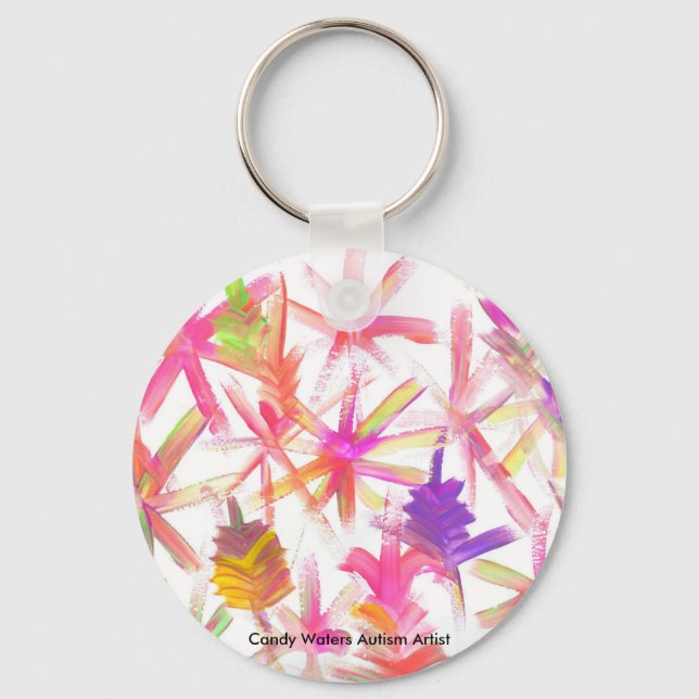 Candy Waters Autism Artist Key Ring (Front)