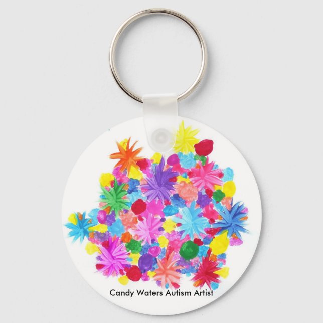 Candy Waters Autism Artist Key Ring (Front)