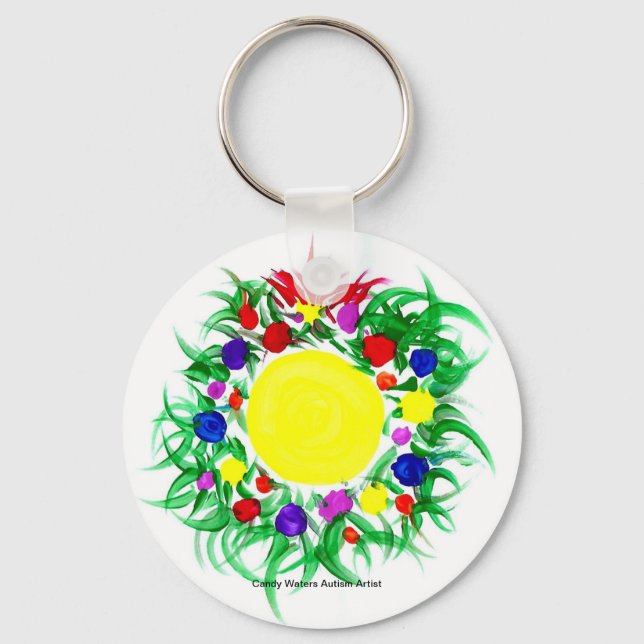 Candy Waters Autism Artist Key Ring (Front)