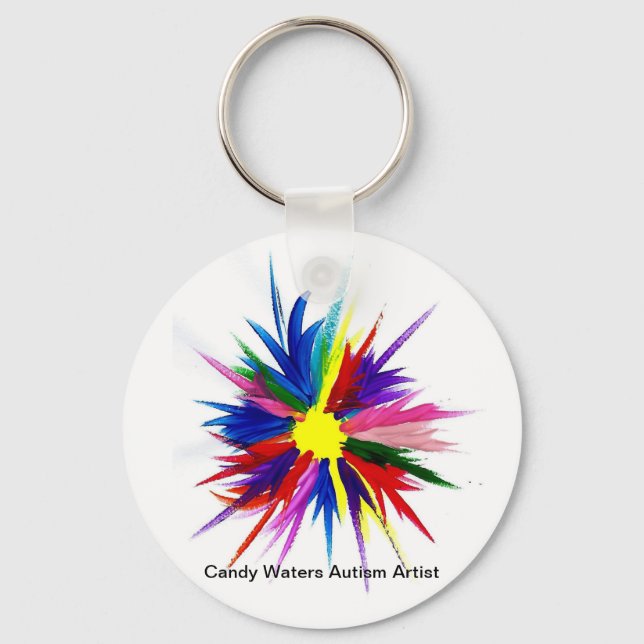 Candy Waters Autism Artist Key Ring (Front)