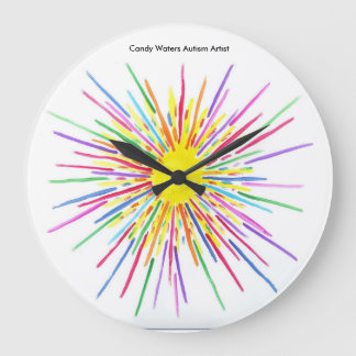 Candy Waters Autism Artist Large Clock