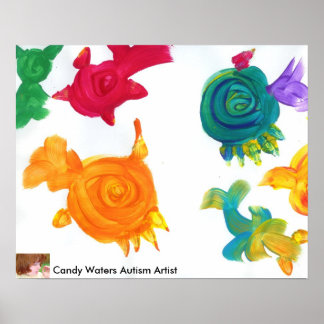 Candy Waters Autism Artist Painting Poster