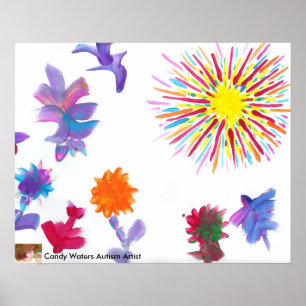 Candy Waters Autism Artist Painting Poster