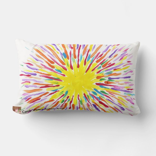 Candy Waters Autism Artist Pillow (Front)