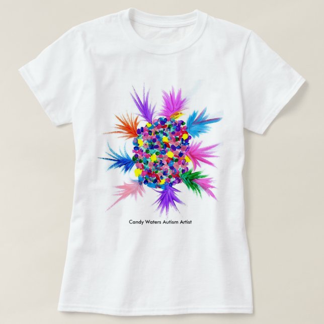 Candy Waters Autism Artist T-Shirt (Design Front)