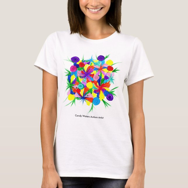 Candy Waters Autism Artist T-Shirt (Front)