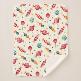 Candy Wonderland Sherpa Blanket