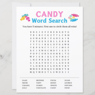 Candy Word Search Game