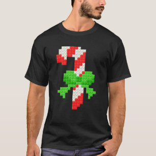 Candycane Christmas Master Builder Block Brick Bui T-Shirt