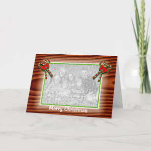 Candycane Corners (photo frame) Holiday Card