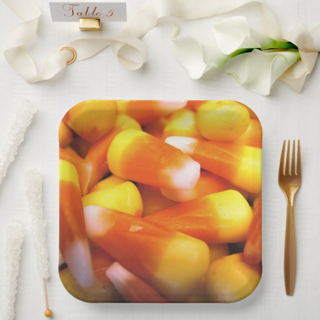 Candycorn Paper Plate (Wedding)