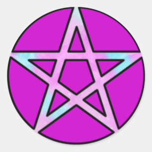 Candygram Pastel Pentagram Classic Round Sticker