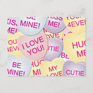 CandyHearts Postcard