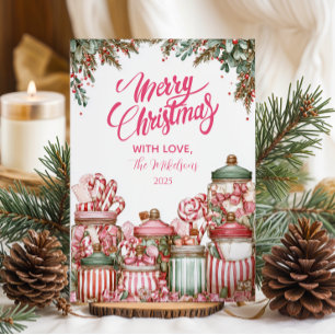 Candyland Christmas Celebration Holiday Card