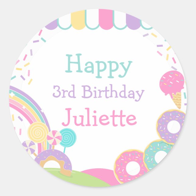 Candyland Classic Round Sticker (Front)