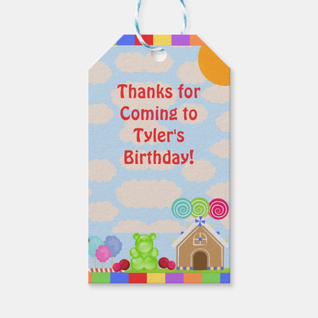 Candyland Party Favour Tag (Front)