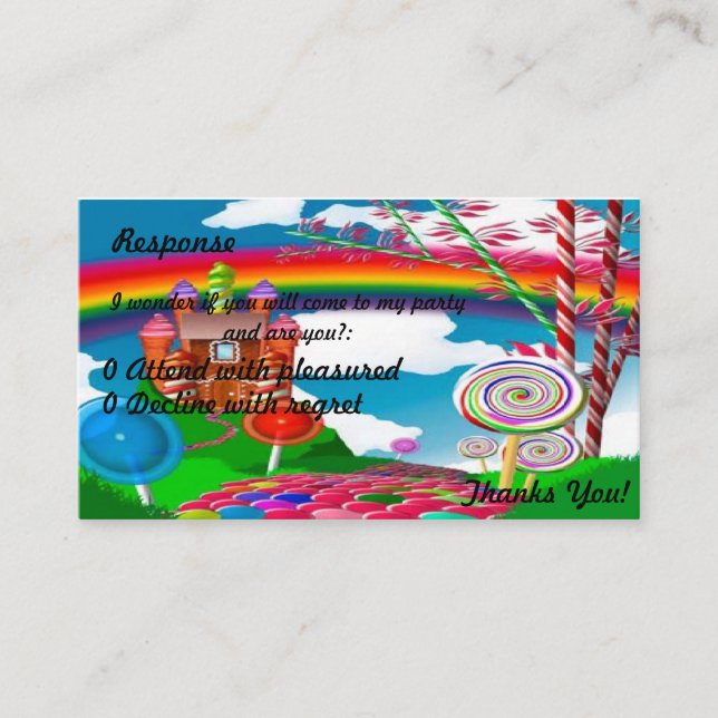 Candyland Response-Teenage Enclosure Card (Front)
