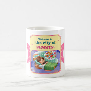Candyland Sweet Dreams Pink Storybook Art Coffee Mug