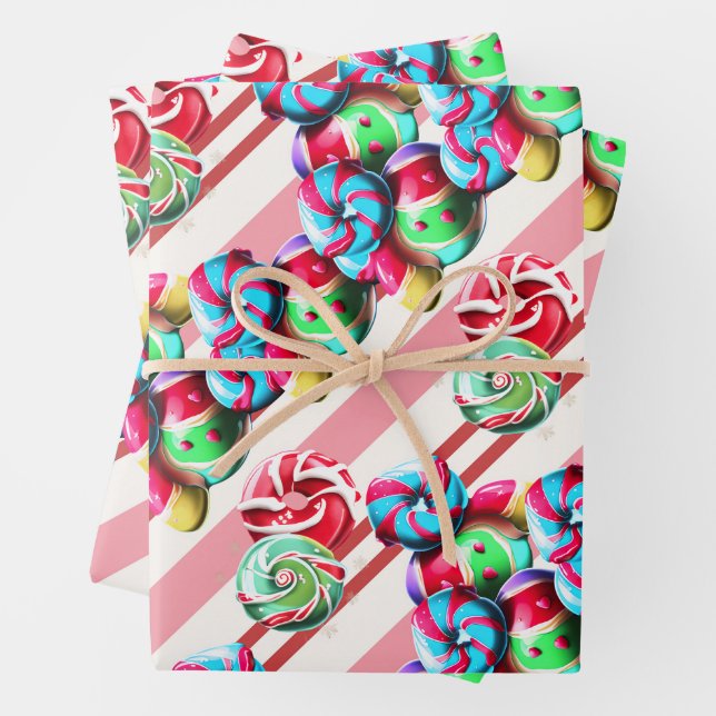 Candyland Wrapping Paper Flat Sheet (In situ)