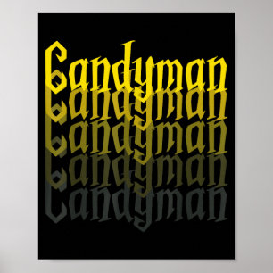 Candyman Backwards Mirror Halloween Custome Funny Poster