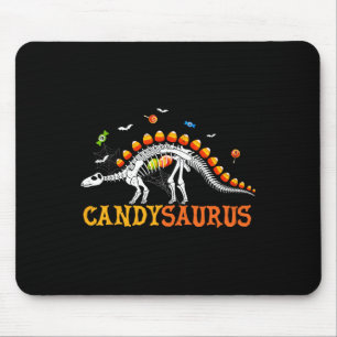 Candysaurus Candy Corn Dinosaur Skeleton Happy Hal Mouse Pad
