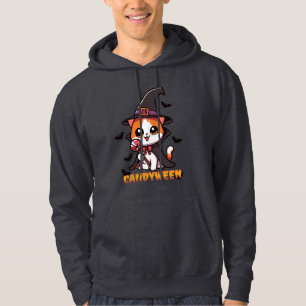 candyween - cat witch halloween hoodie