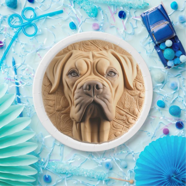 Cane Corso 3D Inspired Paper Plate (Party)