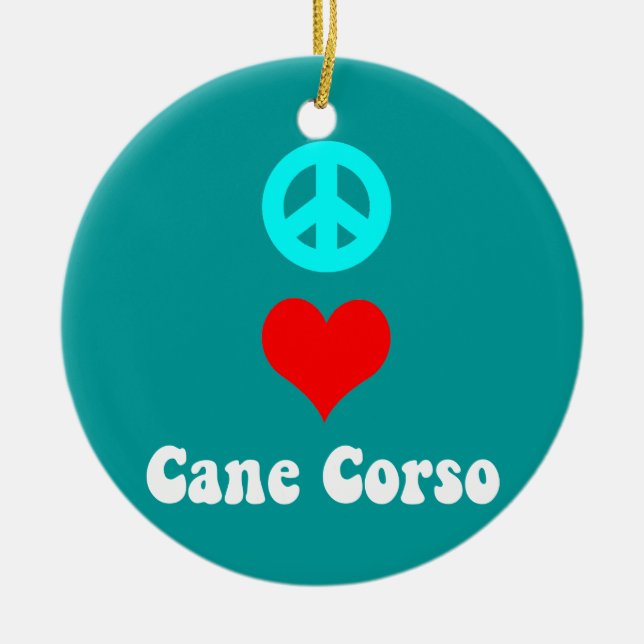Cane Corso Ceramic Tree Decoration (Front)