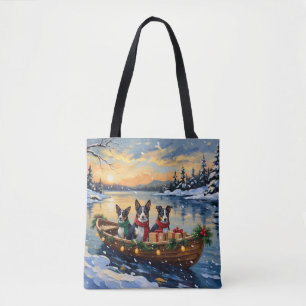Cane Corso Christmas Boat Holiday Tote Bag