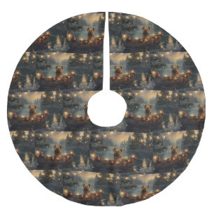 Cane Corso Christmas Festive Voyage Brushed Polyester Tree Skirt