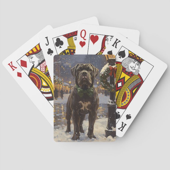 Cane Corso Christmas Playing Cards (Back)