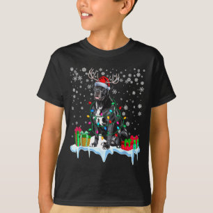 Cane Corso Christmas Santa Hat Reindeer Pajama Dog T-Shirt
