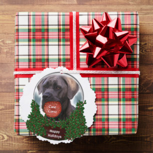 Cane Corso Christmas Tree Decoration Card