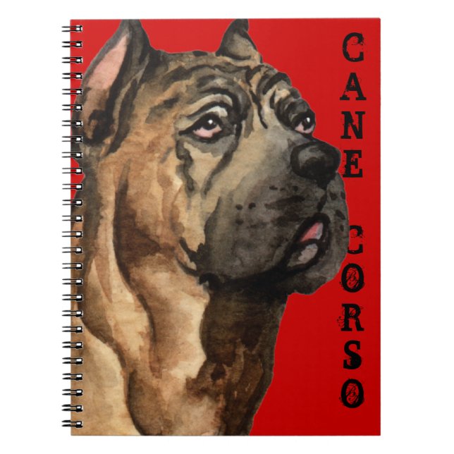 Cane Corso Colour Block Spiral Notebook (Front)