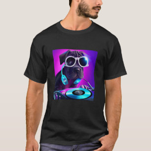 Cane Corso DJ Vaporwave Aesthetic Dog Men Boys Gi T-Shirt