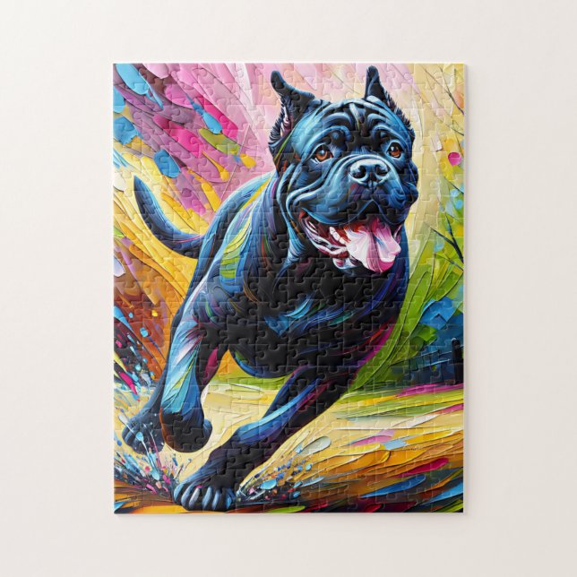 Cane Corso Dog Acrylic Art Print Dog Lover Jigsaw Puzzle (Vertical)