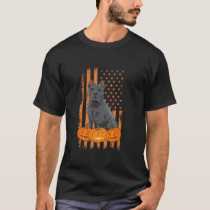 Cane Corso Dog American Flag Patriotic Halloween C T-Shirt