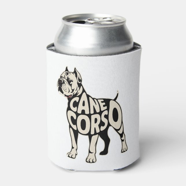 Cane Corso Dog Bold Typography Art Can Cooler (Can Front)