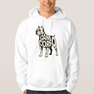 Cane Corso Dog Bold Typography Art Hoodie