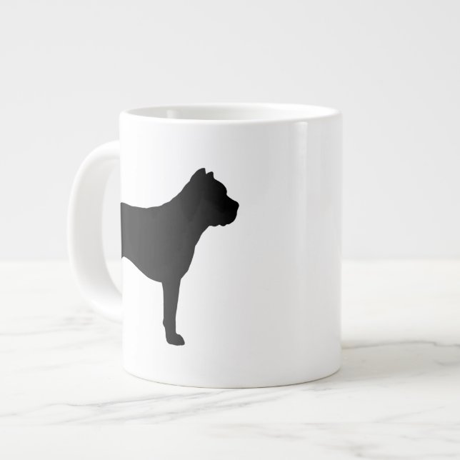 Cane Corso Dog Breed Silhouettes Large Coffee Mug (Front Left)
