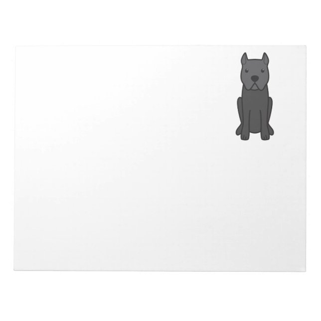 Cane Corso Dog Cartoon Notepad (Front)