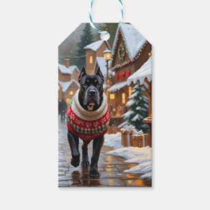 Cane Corso Dog Christmas Snow Holiday Gift Tags