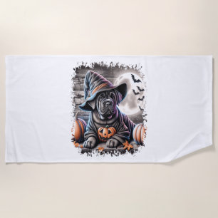 Cane Corso Dog Halloween Beach Towel