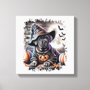 Cane Corso Dog Halloween Canvas Print