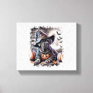 Cane Corso Dog Halloween Canvas Print
