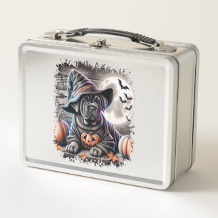 Cane Corso Dog Halloween Metal Lunch Box