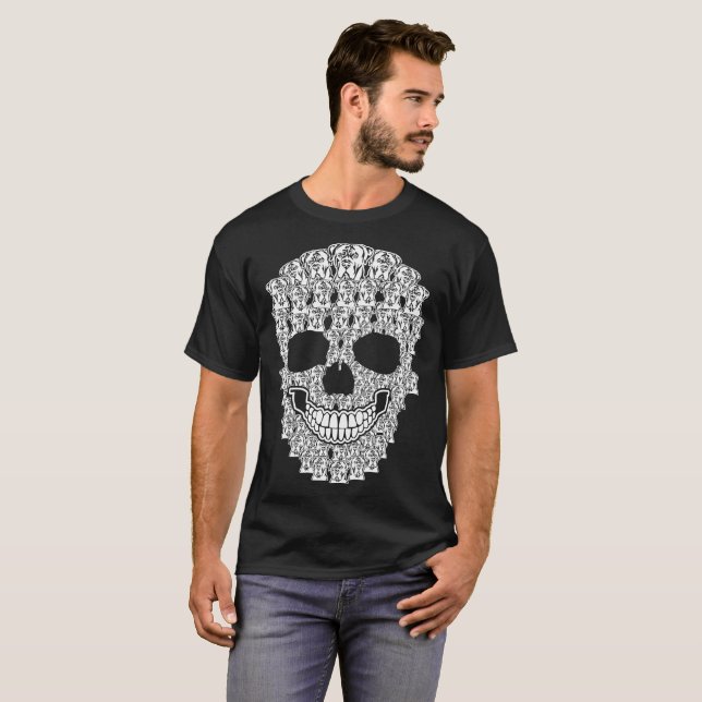 Cane Corso Dog In Skull Pets Love Tshirt (Front Full)