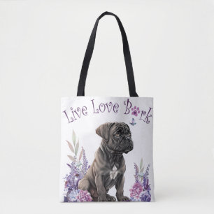 Cane Corso Dog Mum Floral Tote Bag
